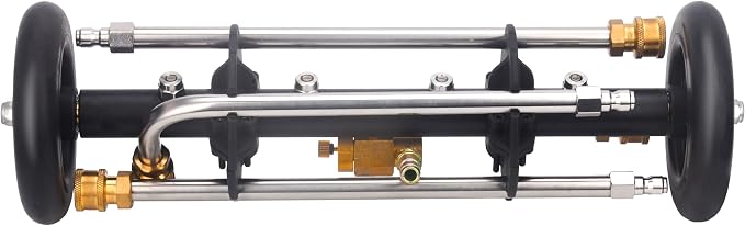 Undercarriage Cleaner Water Broom Pressure Washer Attachment, 16 Inches Undercarriage Washer, Pressure Washer Underbody Cleaner 4 Extension Wands 4 nozzles DUS3202