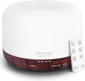 ASAKUKI Essential Oil Diffuser for Home, 500ML Aromatherapy Humidifier | with Remote Control, 7 Color LED Lights, Quiet Cool Mist Diffuser for Bedroom, Living Room, Office (Reddish-Brown)