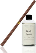 Refill - Black Forest Scented Reed Diffuser Oil with 8 Sticks, Home Fragrance for Bedroom, Bathroom, Oil Diffuser Home Décor, 6.7 oz. (200 ml)