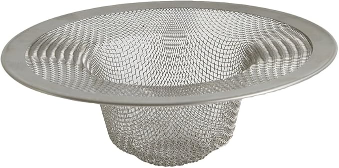 Evriholder Mesh Sink Drain Catcher, Secure Fit Strainer Prevents Clogging from Food and Hair, Stainless Steel, Ideal for Kitchen, Laundry and Disposals, 4.5-Inch, 2 Pack