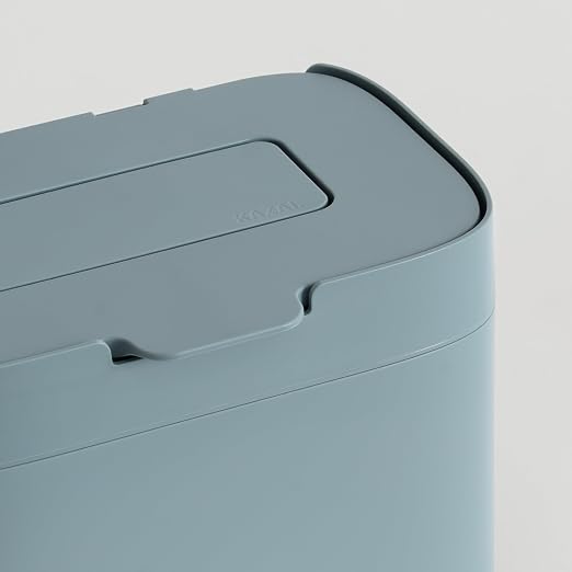 KAZAI. Compost Bin Kitchen 'Elin' | 1.2 GAL / 4.5L Countertop Compost Bin with Lid & Carbon Filter | Odor-Free, Dishwasher Safe, with Inner Bucket | Small Indoor Kitchen Composter | Stone-Blue
