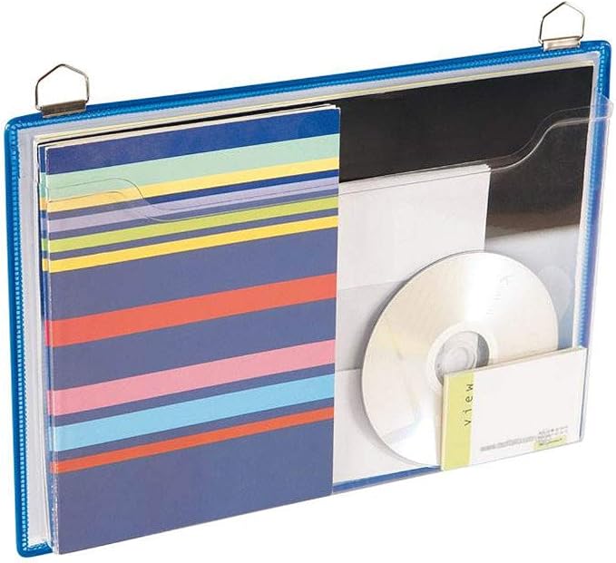Tarifold Hanging Brochure Holders, Letter Size, Landscape, 5 Pack | 5 wire-reinforced hanging pockets, fits letter size documents, landscape, integrated metal hanger
