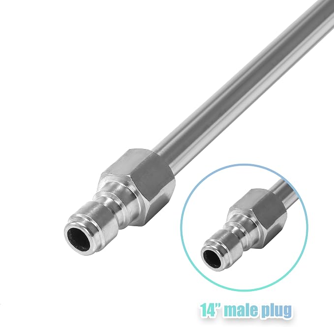 RIDGE WASHER Pressure Washer Extension Wand, 15 Inch, 45 Degree Curved | Attachment Lance for Undercarriage and Gutter Rod, 1/4 Quick Connect