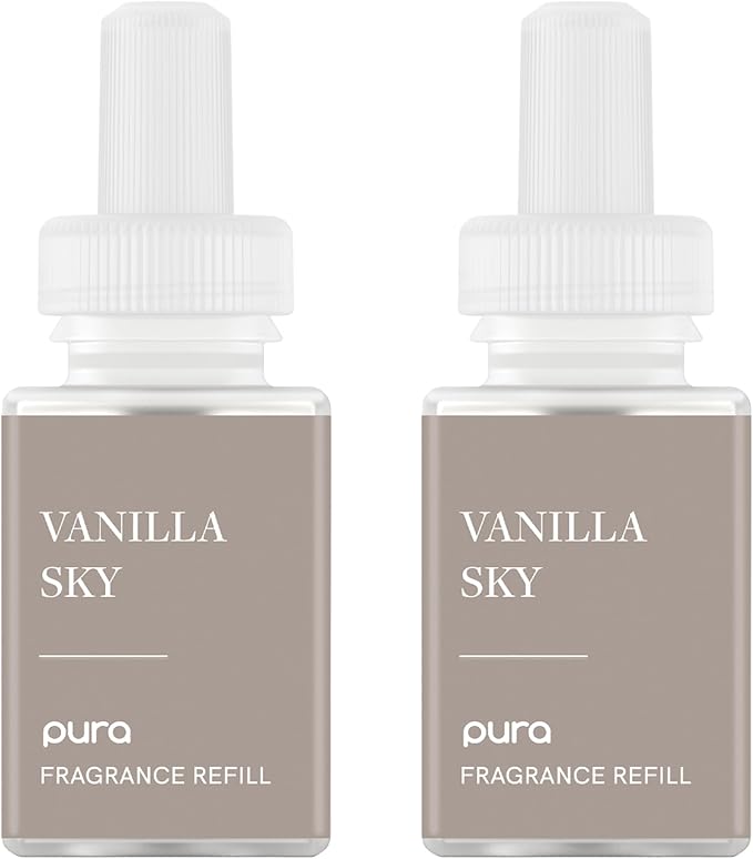 Pura Home Scent Refill - Smart Home Air Diffuser - Hours of Luxury Fragrance per Refill - Clean & Safe Pura Diffuser Refills - Vanilla Sky (2 Pack)