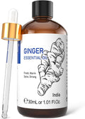 HIQILI 1 Fl Oz Ginger Oil, Ginger Essential Oil for Hair, Massage, Skin - 30ml