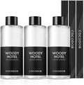COCODOR Reed Diffuser Oil Refill/Woody Hotel /6.7oz(200ml) / 3 Pack/Aromatherapy, Home Fragrance, Scented Oils, Oils for Reed Diffuser, Bathroom Home Decor