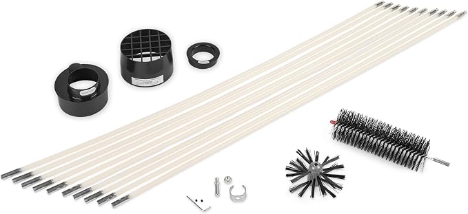 Gardus RLE30 LintEater Rotary Dryer Vent Cleaning System, Removes Lint, Extends Up to 30’