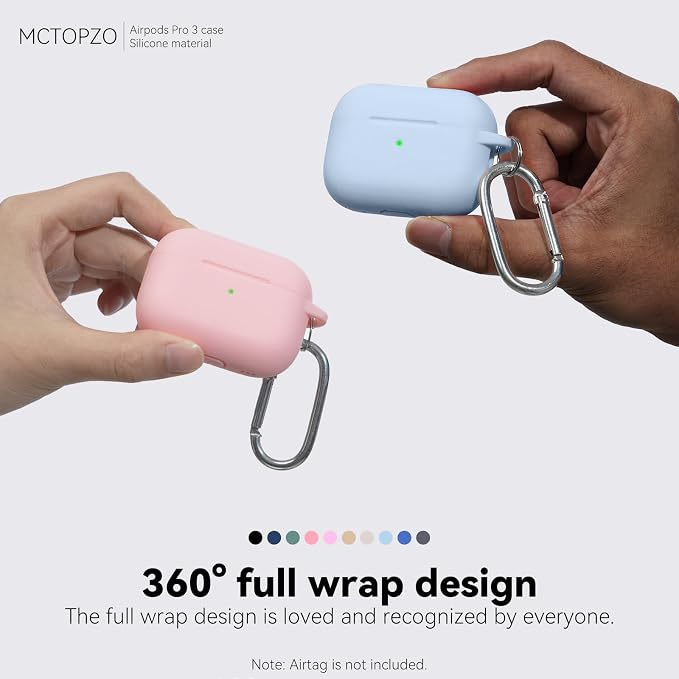 for AirPods Pro 3 Case 2025,Come with Cleaner Kit,Sky Blue | Silicone Protective Cover for Airpod Pro 3rd Generation Case with Keychain,for Women Men,One-Piece Design,Shockproof