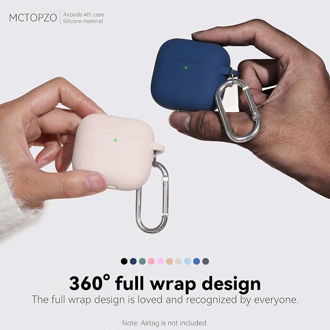 for AirPods 4 Case 2024 with Cleaner Kit & Keychain-Milk Tea | Silicone Protective Cover for Apple AirPods 4th Generation Case,for Women Men,One-Piece Design,Shockproof,Dust Proof
