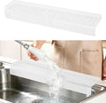 Sink Edge Protector with Suction Cup, 30" x 4", Silicone Sink Splash Guard for Kitchen & Bathroom, Protect Countertop from Scratches, Stains, for Stainless Steel Granite Quartz