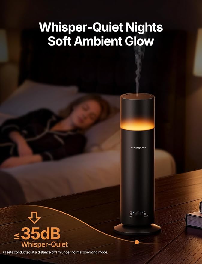 Waterless Essential Oil Diffuser with App Control for Home, Black | Up to 1100 sq ft Coverage, Cold Air, Nightlight, 120mL, Smart Schedules, Scent Air Machine for Home & Commercial Spaces