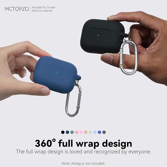 for AirPods Pro 3 Case 2025,Come with Cleaner Kit,Midnight Blue | Silicone Protective Cover for Airpod Pro 3rd Generation Case with Keychain,for Women Men,One-Piece Design,Shockproof