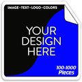 5-1000 Custom Vinyl Stickers - Upload Your own Image, Text, Design, Logo - Personalized Logo Labels for Handmade, Packaging, Bottle, Jars, Candle, Brand Stickers (White, 2x2 Square)