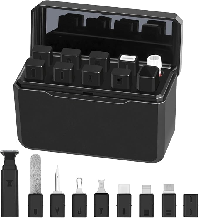Laptop Computer Keyboard Screen Cleaner Kit, 10-in-1 Electronic Earbud Camera Lens Cleaning Brush Pen Tool for Airpod Pro Speaker Watch, Touchscreen Mist Spray for Phone Tablet MacBook PC iPad iPhone | with 30ml Screen Cleaner and Camera Lens Cleaning ...