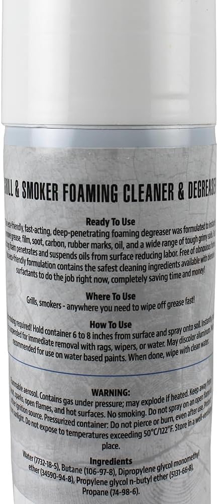 Pit Boss Grill and Smoker Foaming Cleaner Degreaser 18 oz Eco-Friendly and Fast-Acting