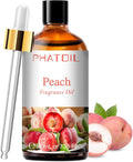 PHATOIL Peach Fragrance Oil for Diffuser Aromatherapy 3.38FL.OZ | Long Lasting Scented Oils For Humidifier, Air Freshener, DIY Soap Candle, Scent Project Making, Aroma Oil for Home Freshening