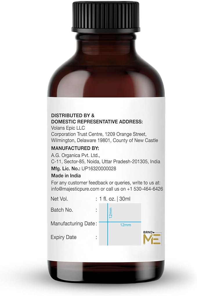 Majestic Pure Bergamot Essential Oil for Diffuser - 1 fl oz | 100% Natural Essentials Oils Ideal for Humidifier, Air Freshening, Cleaning Home, Bath, Steam Inhalation and Massage