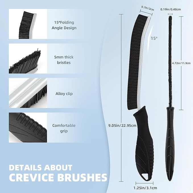 Hard Bristle Crevice Cleaning Brush-Thin Gap Scrub Brush, Small Cleaning Brush, Grout Brush, Kitchen Brush, Cleaning Tools for Toilet, Bathroom, Sink, Home, Household, Window (6, Mint)