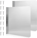 Therwen 2 Pcs Stainless Steel Side Splash Guard for Sink 20 x 20 Inch Wall Mount Guard with Screws Commercial Restaurant Hand Sink and Compartment Prep Sink Kitchen Sink Splash Protector Supply