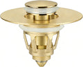 Tgosomt Bathroom Sink Stopper, Bathroom Sink Drain Strainer, Revolutionary Bathroom Accessories and Essentials (Brushed Gold)