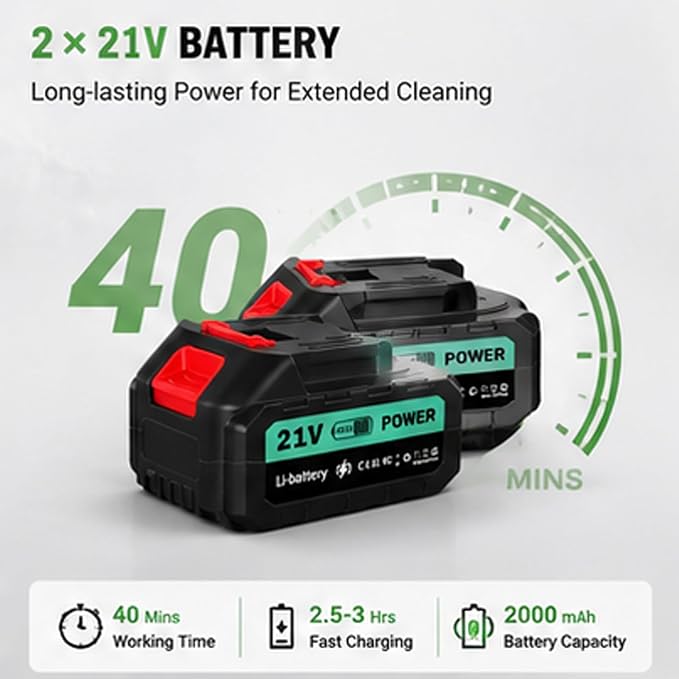 Cordless Portable Washer, Handheld Washer, Battery Operated Washer for Car Home Outdoor Patio Garden, Lightweight Car Washer, Washer, Cleaner with 5M Elastic Hose