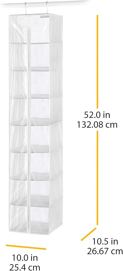 Whitmor Crystal Clear Hanging Sweater Bag - White (Pack of 6)