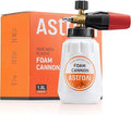 AstroAI Foam Cannon, Heavy Duty Durable Car Wash Foam Sprayer for Pressure Washer with 1/4" Quick Connector, Wide Neck Adjustable Snow Foam Lance and Thick Foam, Easy Install for Versatile, 1L Bottle