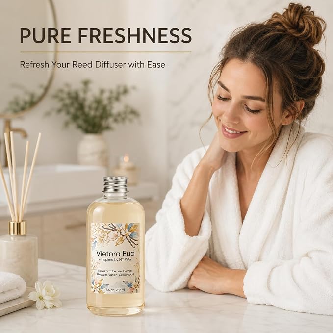 My Way Diffuser Oil Refill, 8.5 Fl Oz | Elegant Floral Hotel-inspired refill;Fragrance Oil for Reed diffusers, Room Sprays, Humidifier,Aroma Diffusers