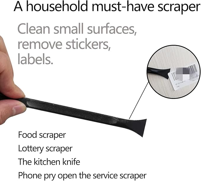 Scraper Small Plastic Scraper Tool, Used in Narrow Spaces and Gaps, Perfect for Removing Oil Stains, Labels, Food, Dirt, Paint, Etc. (6Pcs scrapers)