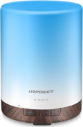 URPOWER 300mL Essential Oil Diffuser Ultrasonic Aromatherapy Diffuser | Enjoy Ultrasonic Mist, Auto-off Protection, 7-Color Night Light & Timer Options for Comfortable Daily Aromatherapy