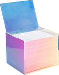 Disposable Face Facial Towel Holder Storage Box Acrylic Container, Rainbow
