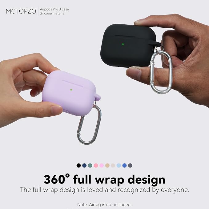 for AirPods Pro 3 Case 2025,Come with Cleaner Kit,Purple | Silicone Protective Cover for Airpod Pro 3rd Generation Case with Keychain,for Women Men,One-Piece Design,Shockproof