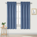DWCN Blackout Curtains – Thermal Insulated, Energy Saving & Noise Reducing Bedroom and Living Room Curtains, Dusty Blue, W 42x L 72 Inch, Set of 2 Rod Pocket Curtain Panels