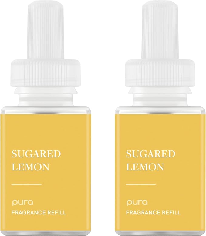 Pura Smart Home Scent Refill - Long-Lasting Premium Fragrance per Refill - Clean Diffuser Fragrance for Home, Office & Apartment - 2 Pack, Sugared Lemon