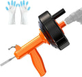 Drain Snake, Drain Auger with Drill Attachment, 25 Feet Plumbing Snake Auto Feed Flexible Hair Drain Clog Remover for Kitchen, Bathrom and Shower Sink with Gloves