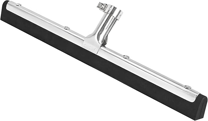 Uneven Surface Floor Squeegee 18’’, Double Foam Blade Garage Squeegee, Taper Pole Connection - Handle Sold Separately for Tiles, Concrete and Asphalt
