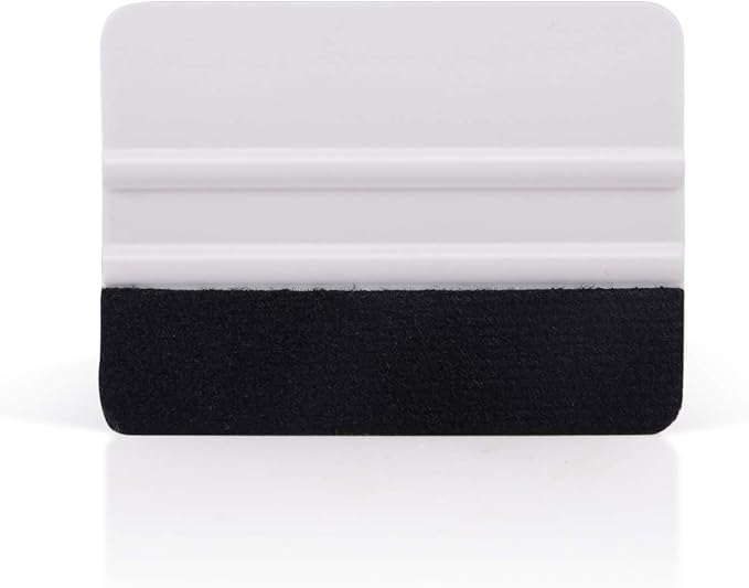 EHDIS 10pcs Vinyl Squeegee 4 Inch Car Vinyl Scraper Decal Applicator Window Tint Wallpaper Smoothing Tool with Black Fabric Felt Edge-White