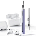 Hyashee Cleaner Kit for Airpods Pro 1 2 3 Multi-Function Cleaning Pen with Soft Brush Flocking Sponge for Bluetooth Earphones Case Cleaning Tools (Lavender Purple)