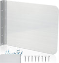 Amylove 15 x 12 Inch Stainless Steel Splash Guard Stainless Steel Wall Mount Guard with Screws for Bathroom Sink Side Sink Splash Prep Sinks Protector for Commercial Kitchen Restaurant
