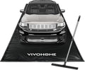 VIVOHOME Containment Mat (7'9" x 16') with Stay Put Corner, Black | PVC Garage Floor Mats, Heavy Duty Garage Parking Mat with a Squeegee