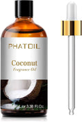 PHATOIL Coconut Fragrance Oil for Diffuser Aromatherapy 3.38FL.OZ | Long Lasting Scented Oils For Humidifier, Air Freshener, DIY Soap Candle, Scent Project Making, Aroma Oil for Home Freshening