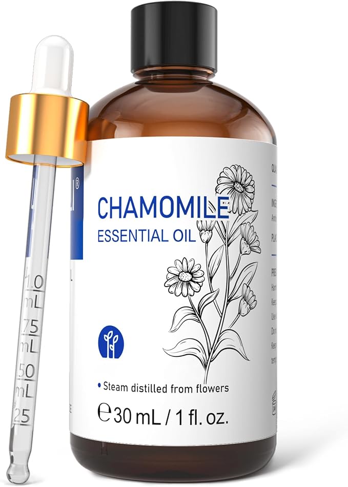 HIQILI Chamomile Essential Oil for Diffuser, Skin & Soap | Can be added to shampoo for daily personal care use – 30mL / 1.01 fl.oz