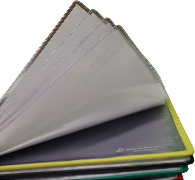 Tarifold FoldFive Desktop Reference System, 50 Pockets, Assorted | 10 folding panels with 5 clear pockets each hold 100 letter-size sheets, compact desktop design, assorted colors