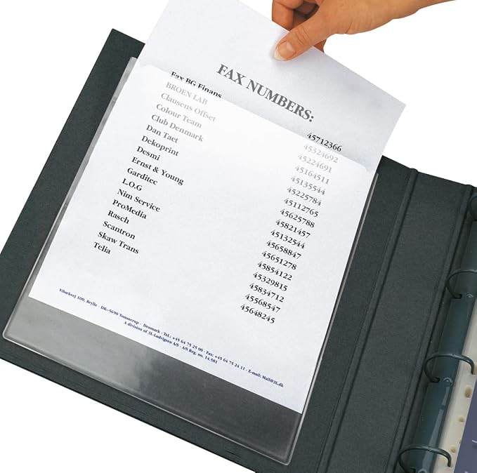 DJOIS Self-Adhesive Clear Document Pockets, 9" x 11.5", Pack of 300 | Top-loading document pocket, permanent adhesive backing, clear 9-mil polypropylene, made in Denmark, pack of 300
