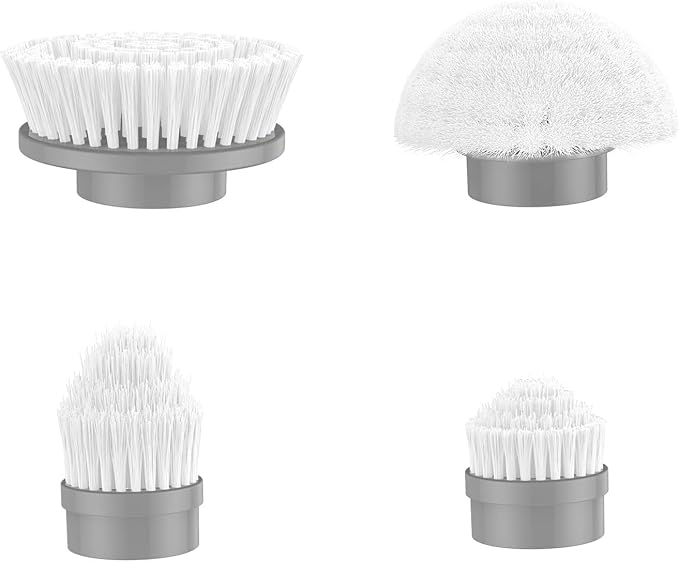 kHelfer Brush Head 4 Pack, 4 Pcs Replacement Brushes forKH8 Serious Spin Scrubber, Cordless Spin Scrubber Power Cleaning Brush for Bathroom Floor