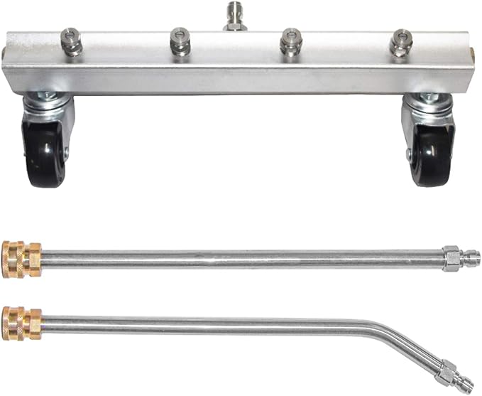 Hourleey Pressure Washer Undercarriage Cleaner, Undercarriage Water Broom with 13 Inch Extension Wand and 45-Degree Angled Wand, 4000 PSI