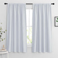 RYB HOME Blackout Curtains 63 inches Long - Energy Saving Insulation Large Window Curtain Blinds for Bedroom Living Room Dining Basement Home Office, W 62 x L 63 per Panel, Greyish White, 2 Pcs