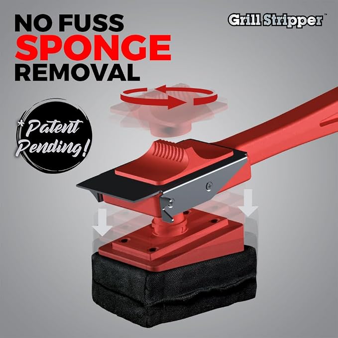 Grill Stripper Bristle Free BBQ Grill Brush for Outdoor Grill Cleaner Tool | Grill Scrubber with Flame-Resistant Steam Sponge & Grill Scraper, Safe Wireless Grill Cleaning Brush - Must-Have Grill Tool