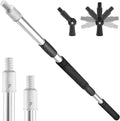 Paint Roller Extension Pole with Swivel,2Ft to11Ft Multi-Purpose Splice Extension Pole Long Handle with 180 Degree Swivel Head Window Squeegee Gutter Cleaning Tools Soft Sponge Handle