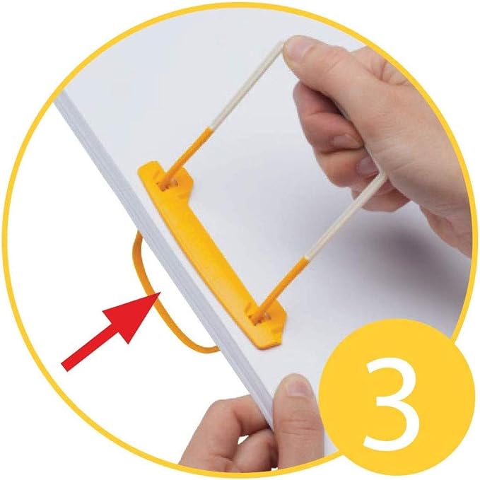 Jalema File Folder Clip Fasteners, Self-Adhesive, 2-Inch Capacity, 50 Pack | Self-adhesive plastic fasteners for file folders, 2-inch capacity, helps organize and secure documents, yellow, pack of 50